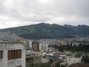 The not-so-pretty city of Quito, as seen from my hostel's amazing balcony