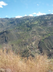 A winding mountain road that the locals assume we can trek with ease