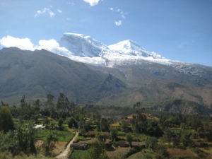 Snowy mountain near Huaraz - Ellen and I shivered in our shared one-man tent and decided to invest in a warm blanket